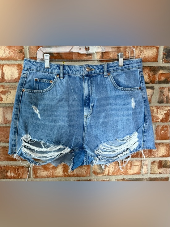 Topshop Pants - Topshop Light Blue Distressed Denim Jean Shorts